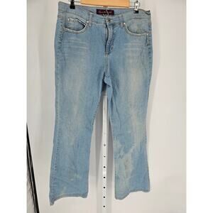Gloria Vanderbilt Women's Blue Stretch High Rise Light Wash Jeans Size 12